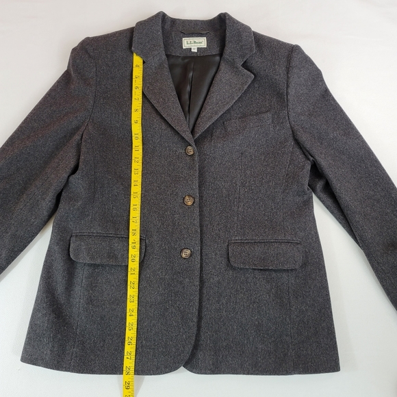 L L Bean Wool Cashmere Womens Blazer Jacket Sz 12 - Picture 7 of 15